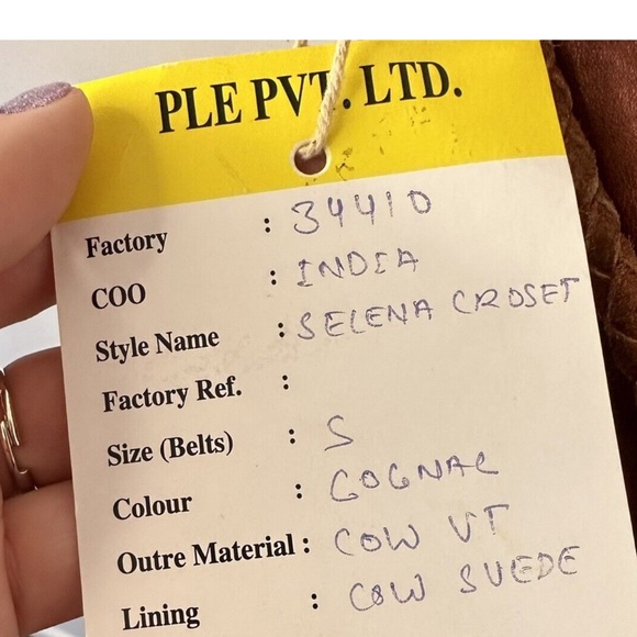 NWTS FREE PEOPLE COGNAC LEATHER CORSET BELT (S) - Picture 5 of 8